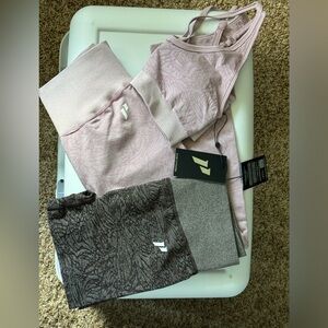 NWT 1st Phorm Monarch style lot of 3 leggings bra and shorts